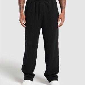 Gymshark Men’s Black Cord Pants Oversized Fit Size S